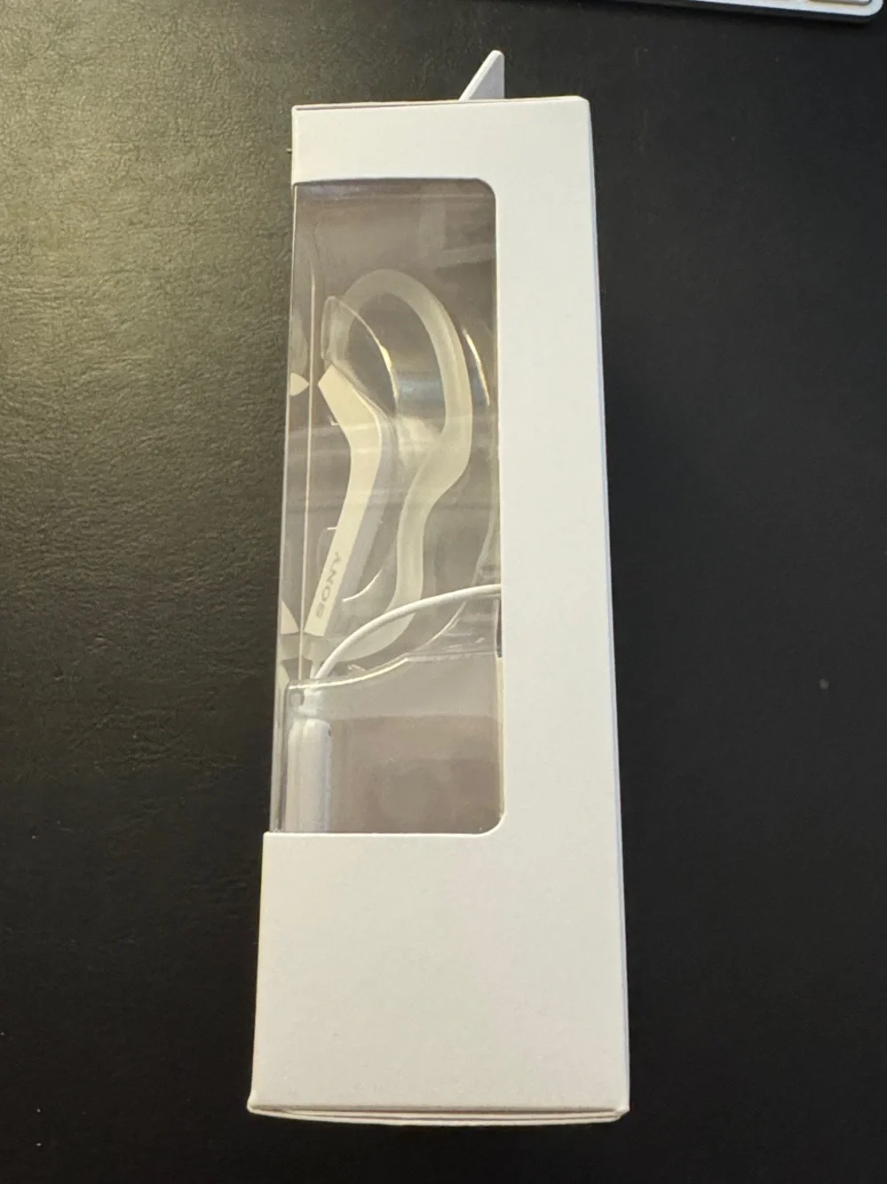Sony White Sports Earbuds with Over-Ear Hooks